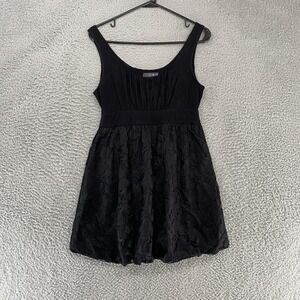 Twenty One Y2K Dress Womens Small Black Lace Bubble Babydoll Whimsigoth